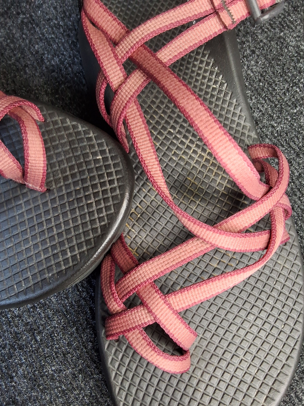Chaco Women's Strappy Sandals in Rose Pink and Black